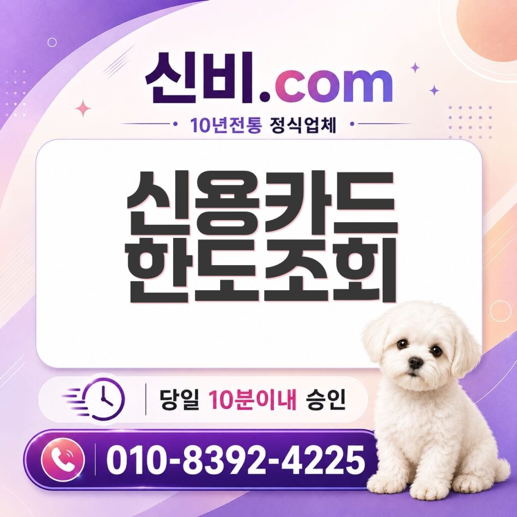 신용카드 한도 조회