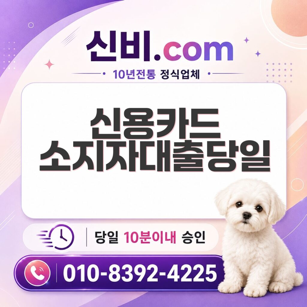 신용카드소지자대출 당일