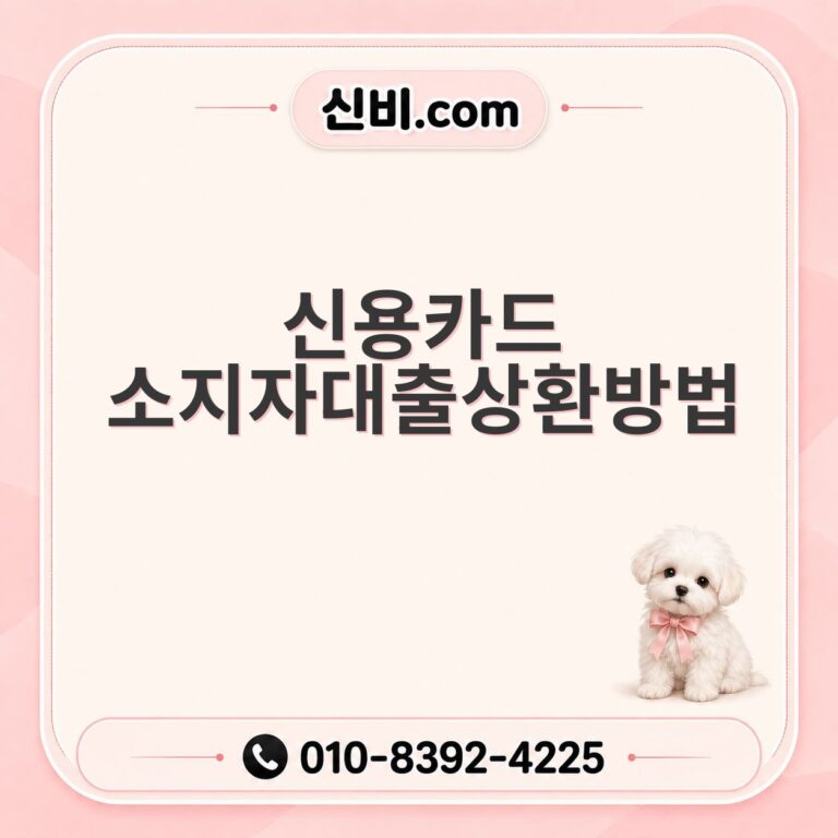 신용카드소지자대출 상환방법