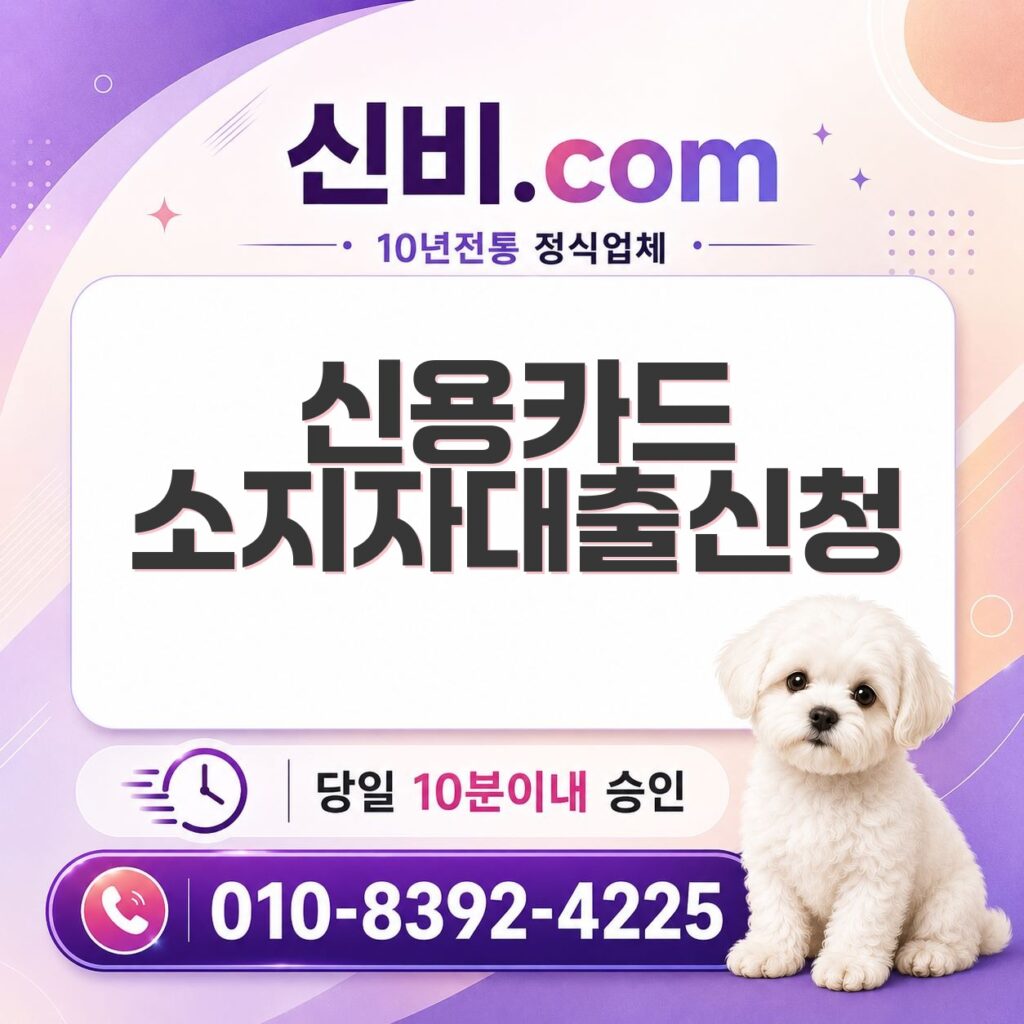 신용카드소지자대출 신청