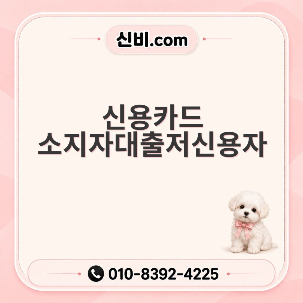 신용카드소지자대출 저신용자