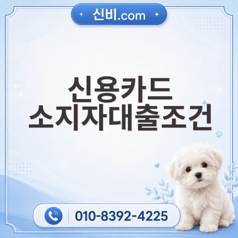 신용카드소지자대출 조건