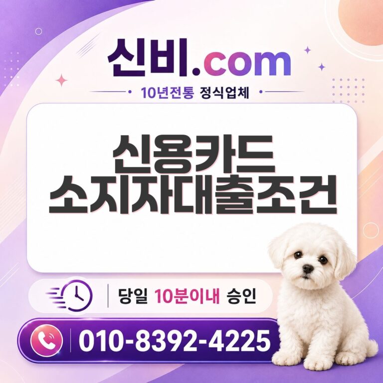 신용카드소지자대출 조건