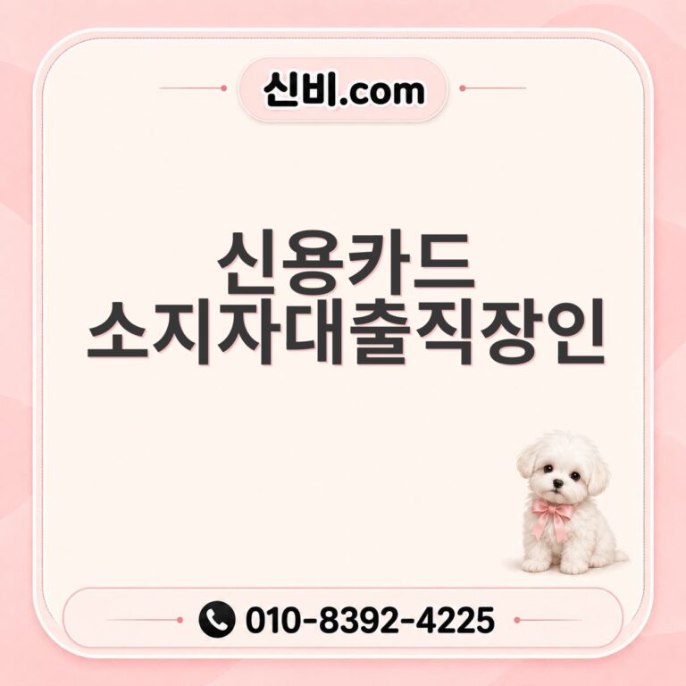 신용카드소지자대출 직장인