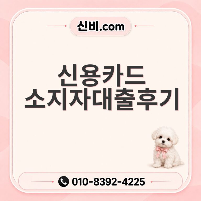 신용카드소지자대출 후기