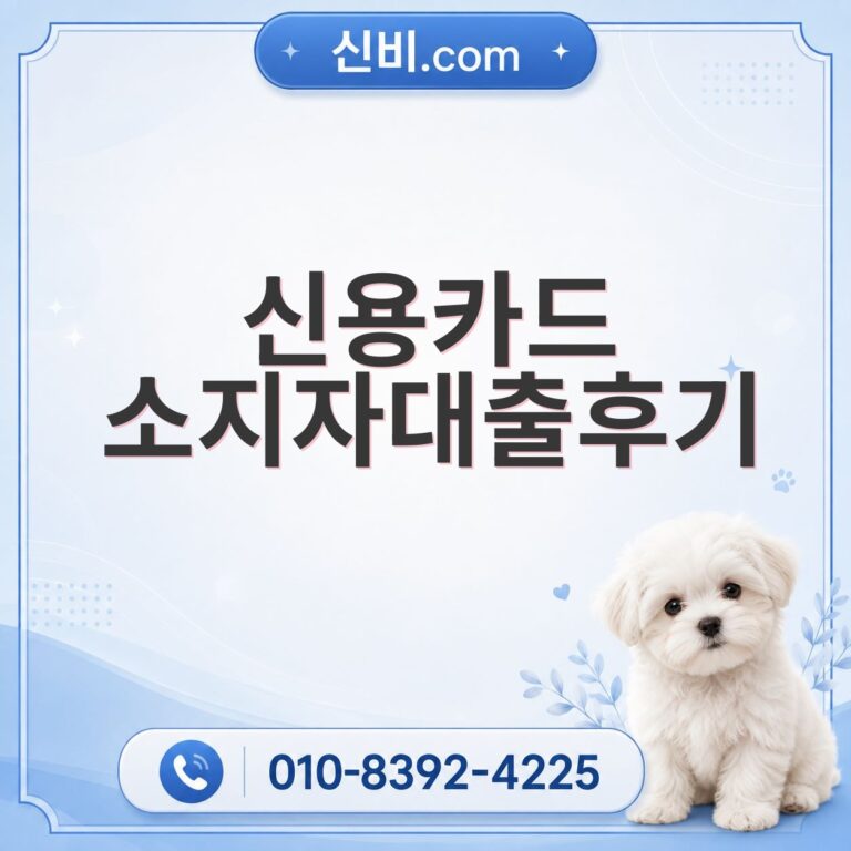 신용카드소지자대출 후기