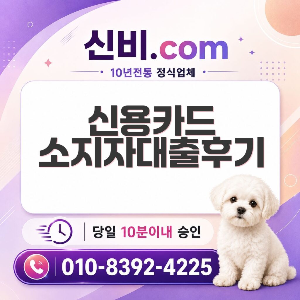 신용카드소지자대출 후기