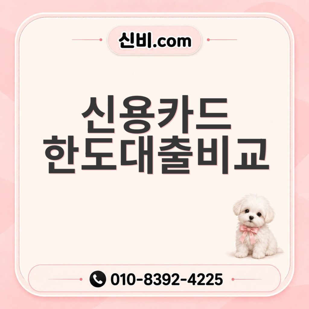 신용카드한도대출 비교