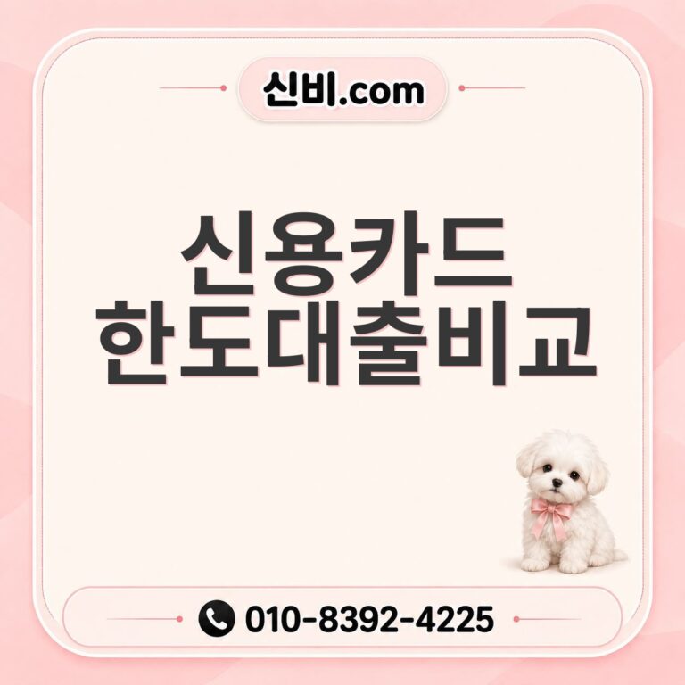 신용카드한도대출 비교