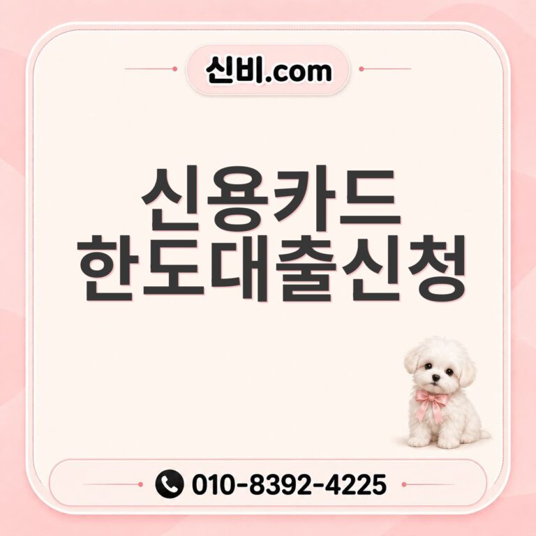 신용카드한도대출 신청