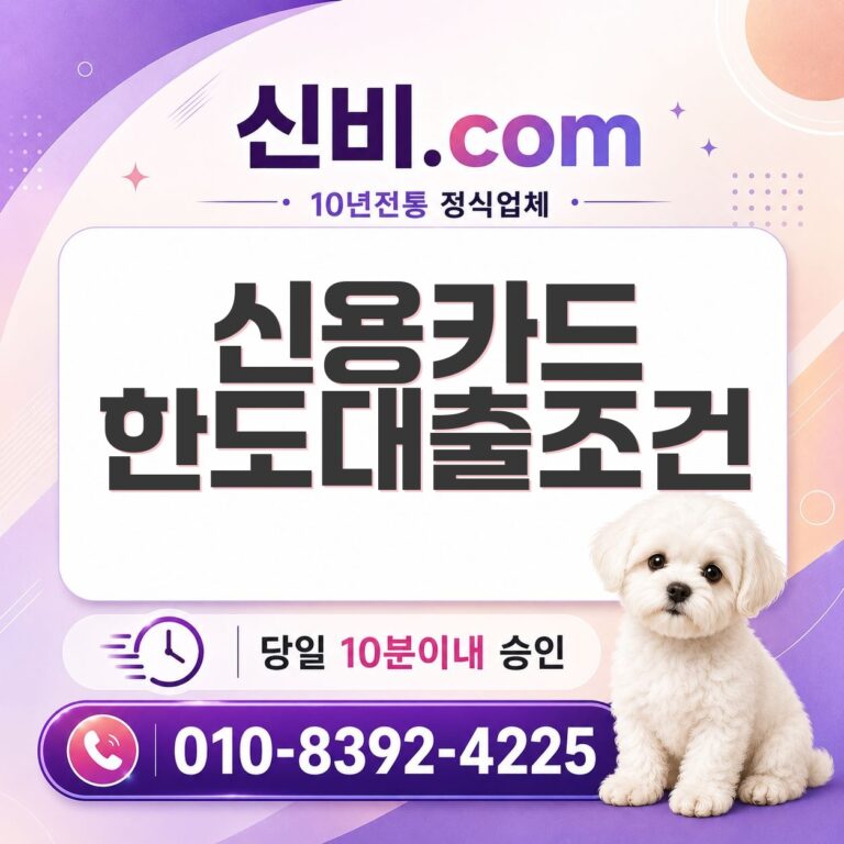 신용카드한도대출 조건