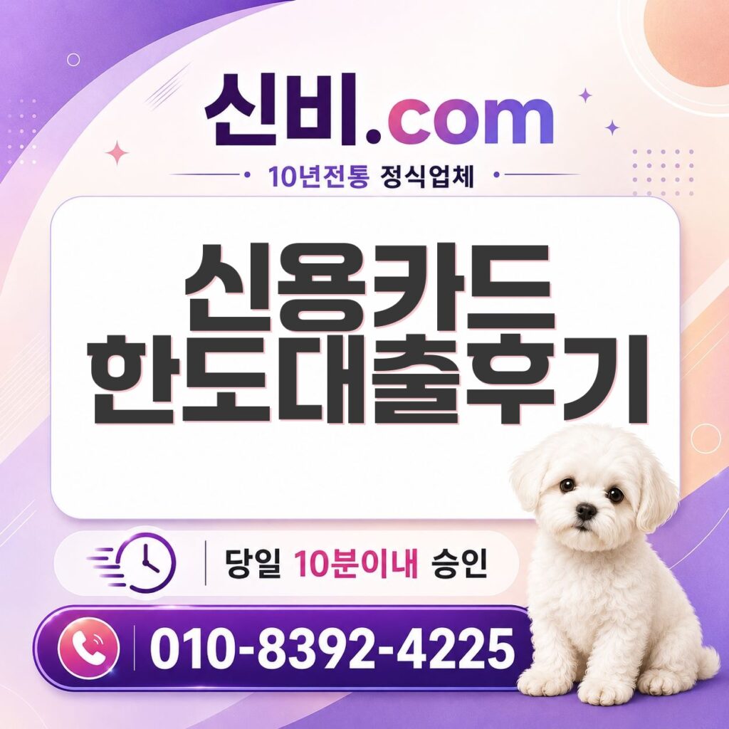 신용카드한도대출 후기